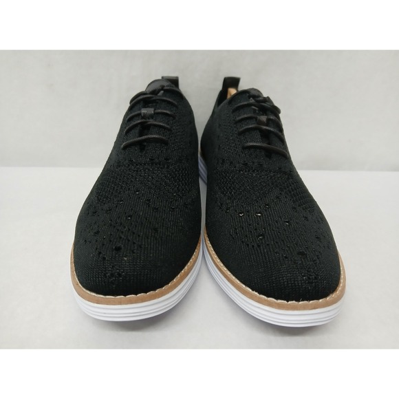 Cole Haan Women OG Grand Black Knit Stitchlite Wingtip Oxford Shoe Sz 9 W14807 - Picture 5 of 8